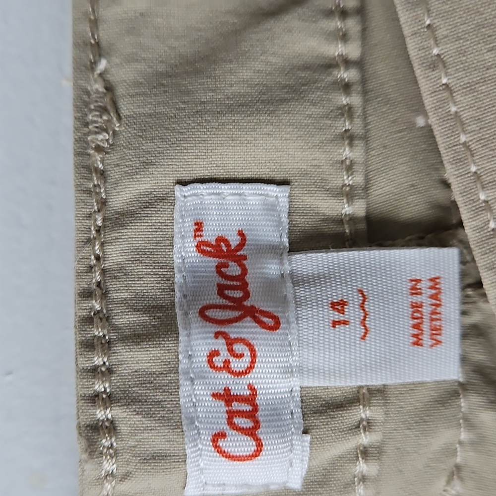 Cat & Jack Boys’ Khaki Cargo Shorts - Size 14 - Picture 2 of 5